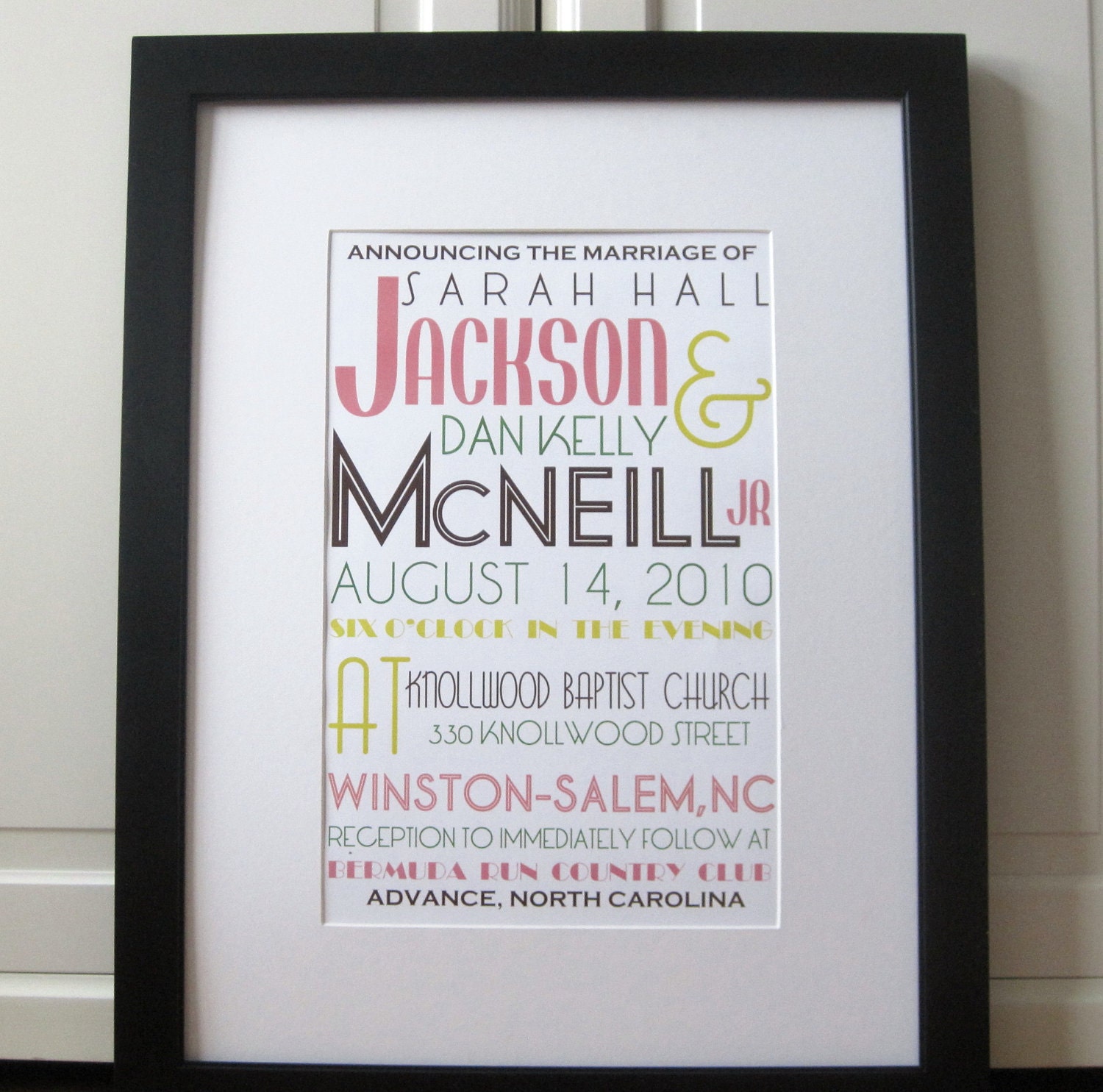 Wedding Poster  Guest Book Signatures