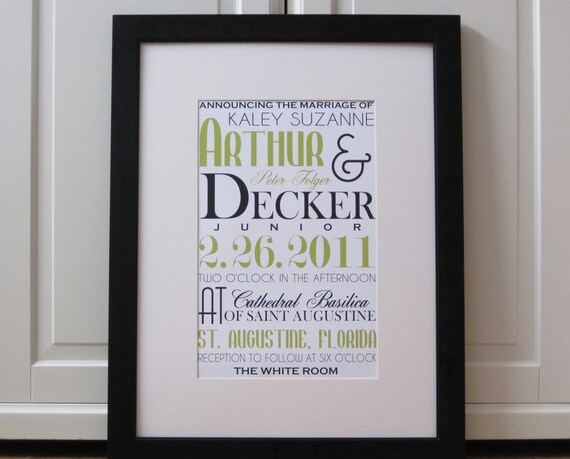 Guest Book Alternative Custom Wedding Poster