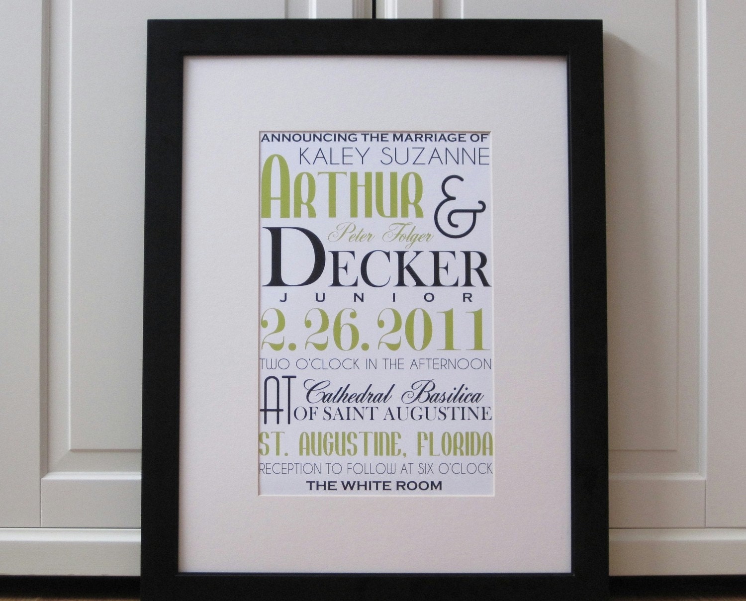 Guest Book Alternative Custom Wedding Poster