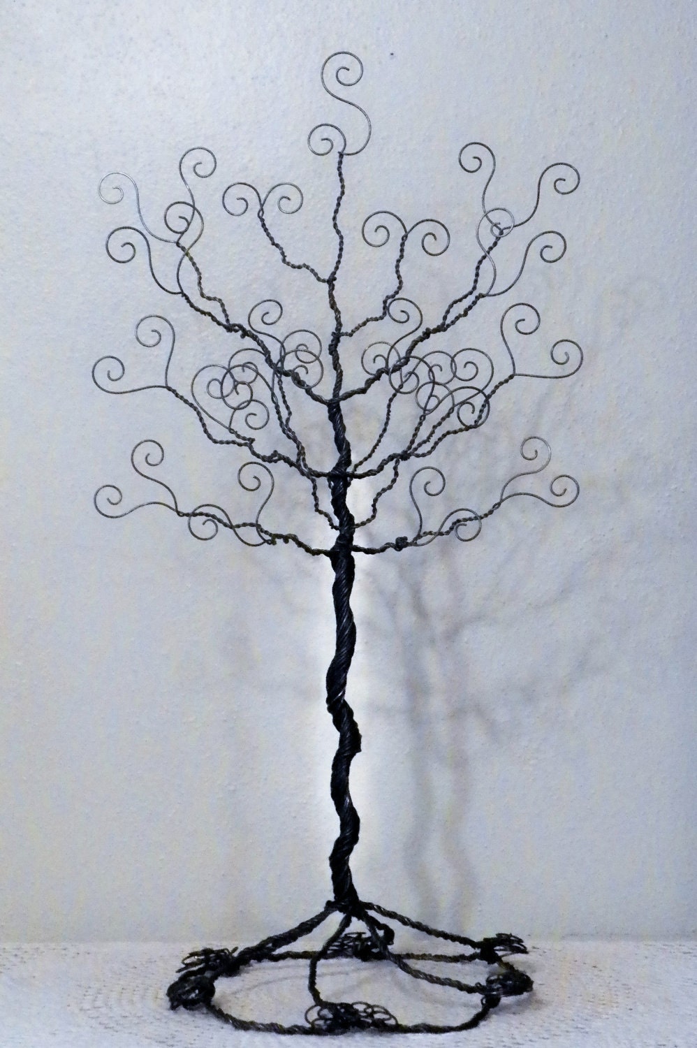 Necklace Tree on Wire Jewelry Tree Stand   Earring  Necklace Organizer  Display