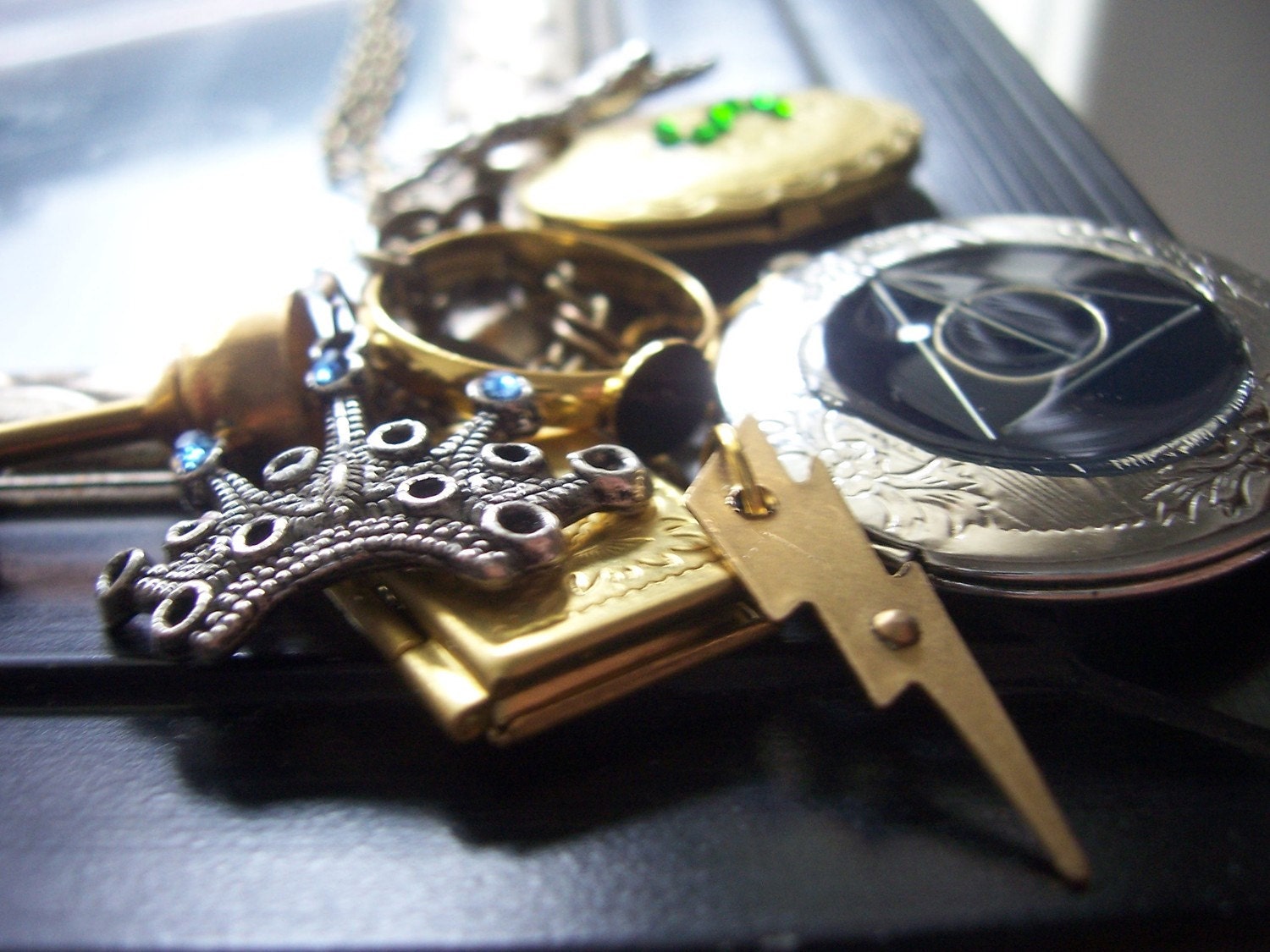 Harry Potter Horcrux jewelry Locket necklace..ALL 7 featured now brass locket