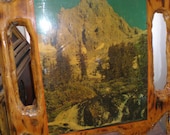 Yosimite El Capitan Rustic Retro 50s Mid Century Laminated Photo On Cutout Wood Plank Fun Rustic Den Style
