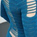 Peacock sweater - Womens Crochet Openback Sweater - Made to Order