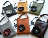 Design Your Own Custom Leather Poppy Flower Cell Phone Ipod Iphone Droid Gadget Sleeve Case Zipper Pouch