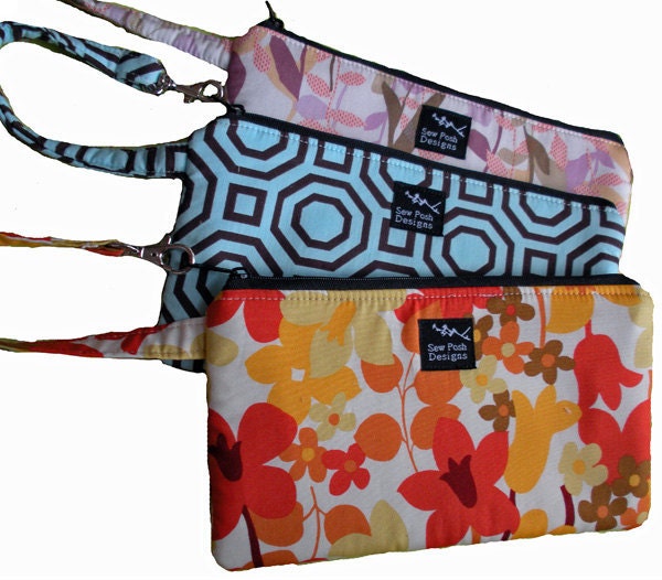 DESIGN YOUR OWN Wristlet Clutch Zipper Gadget Iphone Camera Pouch Wallet Small Purse Washable