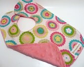 Pink and Pretty Polka Dot and Posies Bib