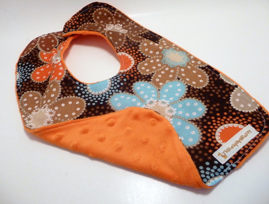 Retro Orange Flower Bib