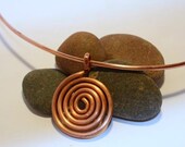 Recycled Copper Swirl Necklace