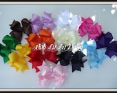 Hairbow Set.. PICK 5 Princess Spikey Double Layered Bows with Headbands..Great Deal newborn toddler big girl