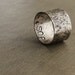 Custom Stamped Sterling Silver Hammered Ring - Made to Order