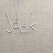 E is for Emmy, Pick Your Letter, Custom Initial Letter Necklace, Sterling Silver on Chain