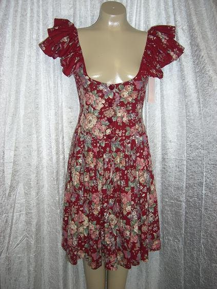 80's Rockabilly Cute Floral Dress