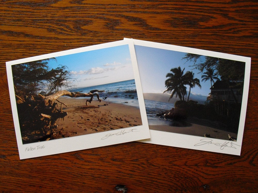 Maui Seascapes Note Cards, Hawaiian Photography, Signed by Artist, Beach Photography, Maui Beach Photography
