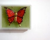 Butterfly Brooch // Enameled Butterfly Pin // Butterfly Enamel Brooch // Pins // Brooches // Vintage Brooch // Gold Brooch // Butterfly Pin