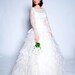 Vintage 1950s Wedding Dress - 50s Wedding Gown - White Lace & Tulle