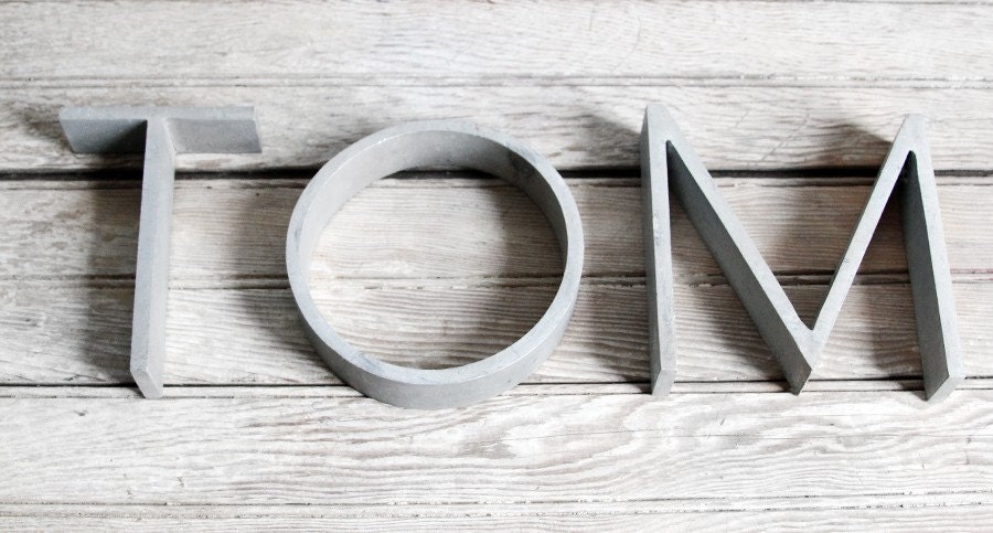 vintage art deco metal sign letters