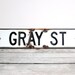 antique porcelain gray street signs