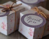 ANTIQUE FLORAL Square Favour Box Printable