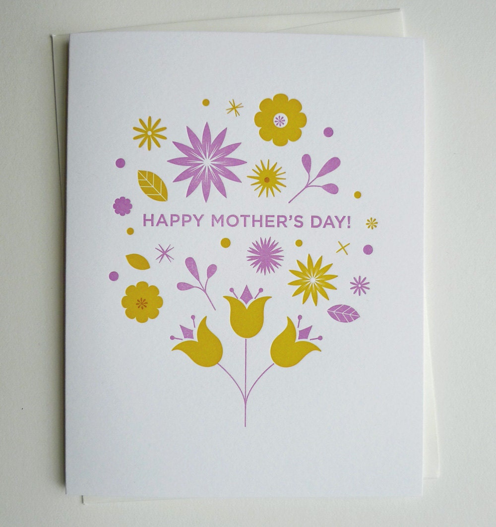 Mother's Day Card - Letterpress - Happy Mother's Day