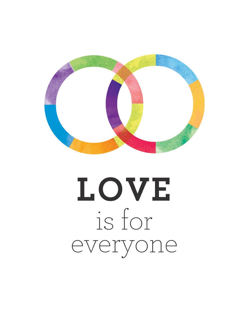 Rainbow Wedding Bands Art Print