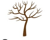 Digital Clip Art - Tree with No Leaves - Winter Tree - perfect for thumb-print tree