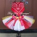 Jesse the Cowgirl- Red,White,Yellow baby/child Tutu Set- 2T/3T, 4T/5T