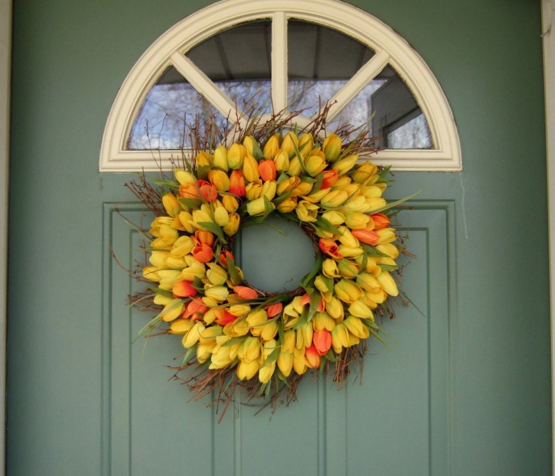 Spring Wreath - Spring Tulip Wreath