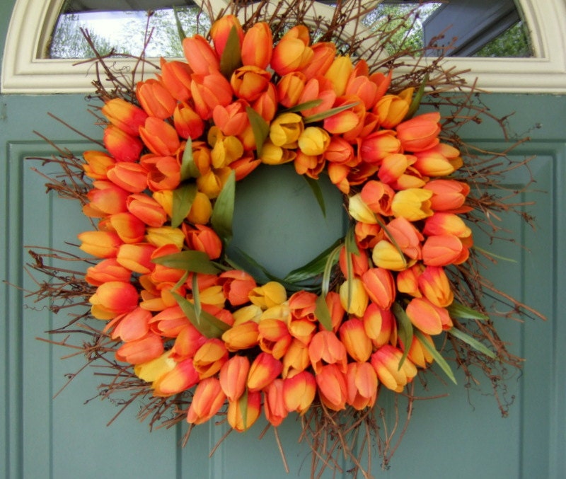 Spring Wreath - Mothers Day Wreath - Wreath for Door
