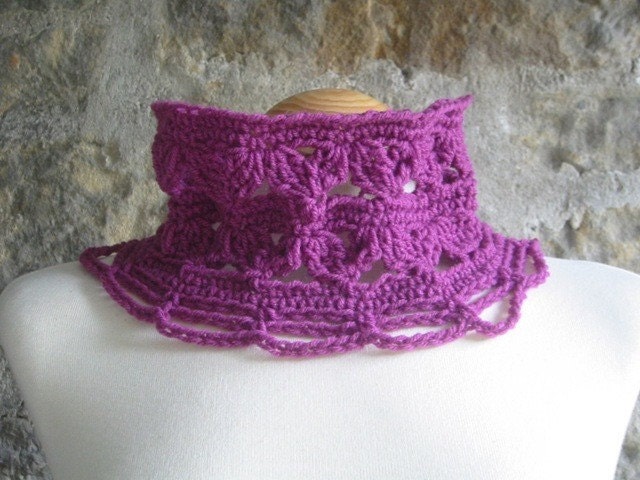 Tres Elegance Cowl Collar Crochet Pattern PDF Neckwarmer