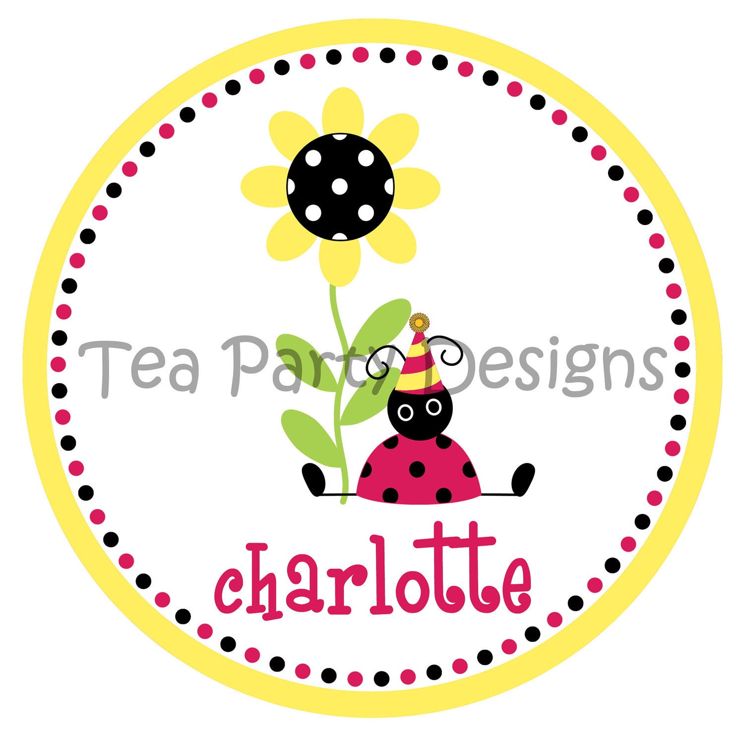 My Little Buggy...Personalized Ladybug Party Iron-on Shirt Transfer