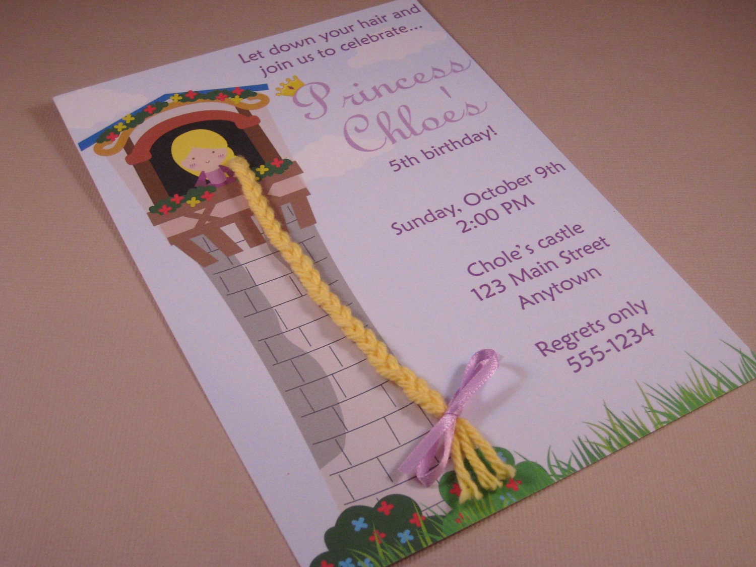 Let Down Your Hair...Customized Rapunzel Princess Party Invitations Il_170x135