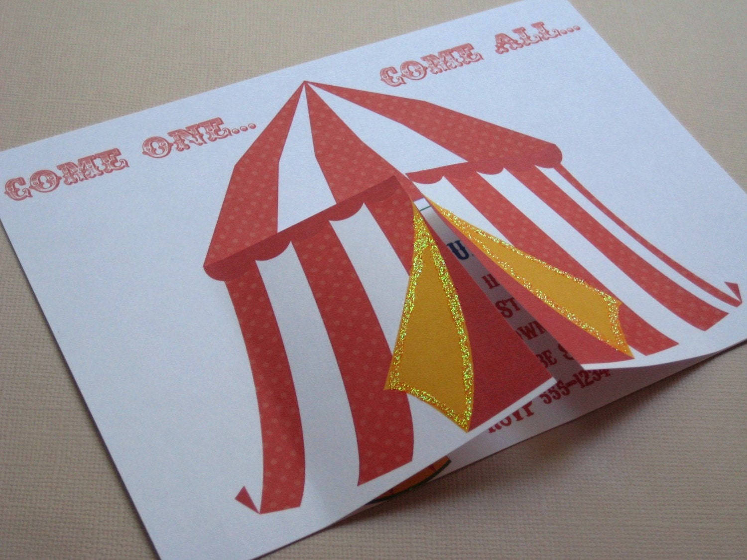 Under the Big Top...Personalized Circus Party Invitations Il_570xn