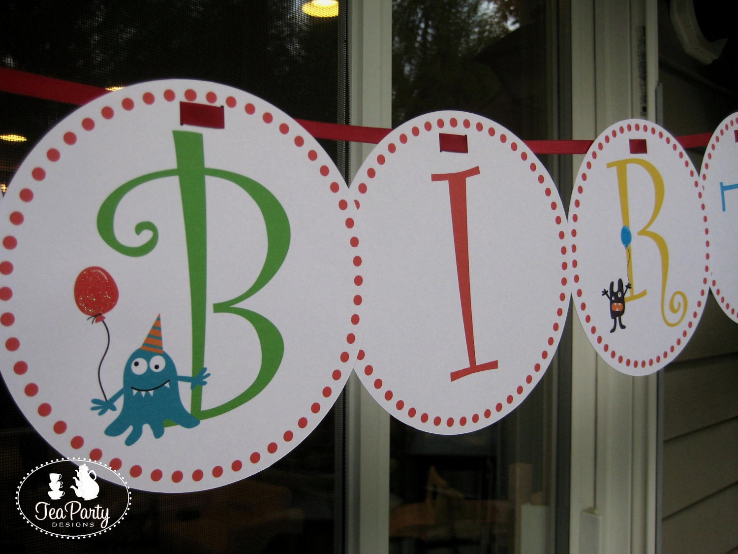 My Little Monster...Customized Birthday Party Banner Il_570xn