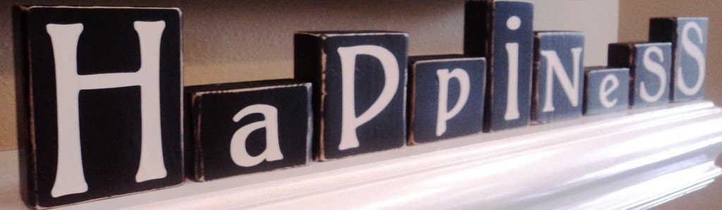 CUSTOM LETTER BLOCKS - Personalized - Any Phrase - Last Name - Mantle - Shelf - Wood - Home Decor - Gift
