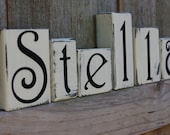PERSONALIZED WOODEN BLOCKS - Farmhouse - Barnwood - Custom - Letter - Sign - Last name - Initial - Home Decor - Shabby Chic