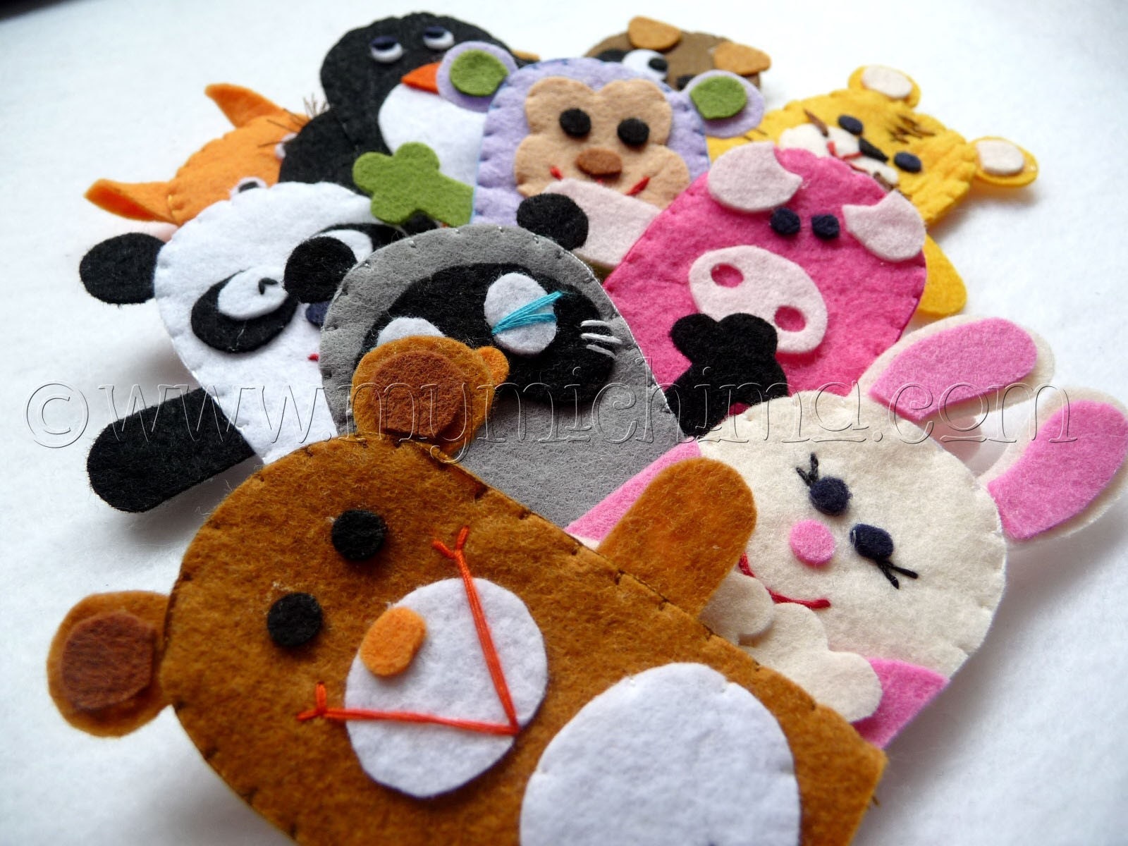 Private Listing for Ashley - Ten Little Ones - Felt Animal Finger Puppets