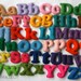 Stuffed Felt Alphabet Letter Set in a Drawstring Bag - Mixed Upper and Lower Case Set