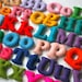 Stuffed Felt Alphabet Letter Set in a Drawstring Bag - Mixed Upper and Lower Case Set