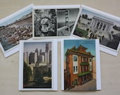 Vintage San Francisco Postcards Repurposed as Notecards w/ Envelopes (Set of 5) (Set B)