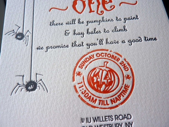 Custom Letterpress Birthday Invitation