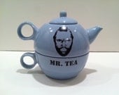 Mr. Tea, Tea-for-One set -- Powder Blue