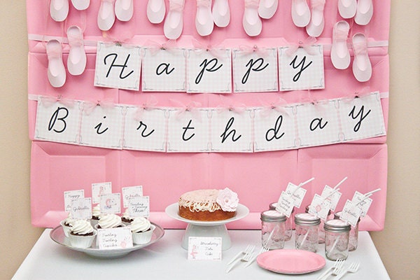TULIP, The BALLERINA Collection - Printable Birthday Décor