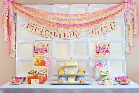 PUCKER UP Collection - Printable Lemon Themed DIY Party Decorations