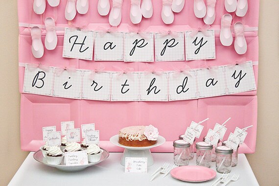 TULIP, The BALLERINA Collection - Printable Birthday Décor Il_570xn