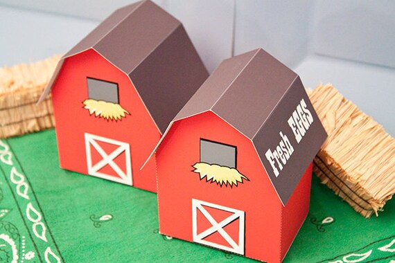 BARN Favor Box - DIY Printable PDF Il_570xn