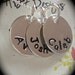 Handstamped Personalized Necklace - Sterling Silver - Name Tags - 3