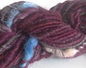 CLEARANCE  Handspun Corespun Jacob wool and locks Bulky  Art Yarn - 43 yards