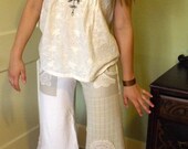 CUSTOM Make Request, Shabby Chic Gauchos,Full Payment, patchwork, Upcycled Clothing,festival, boho, you choose colors  by Zasra