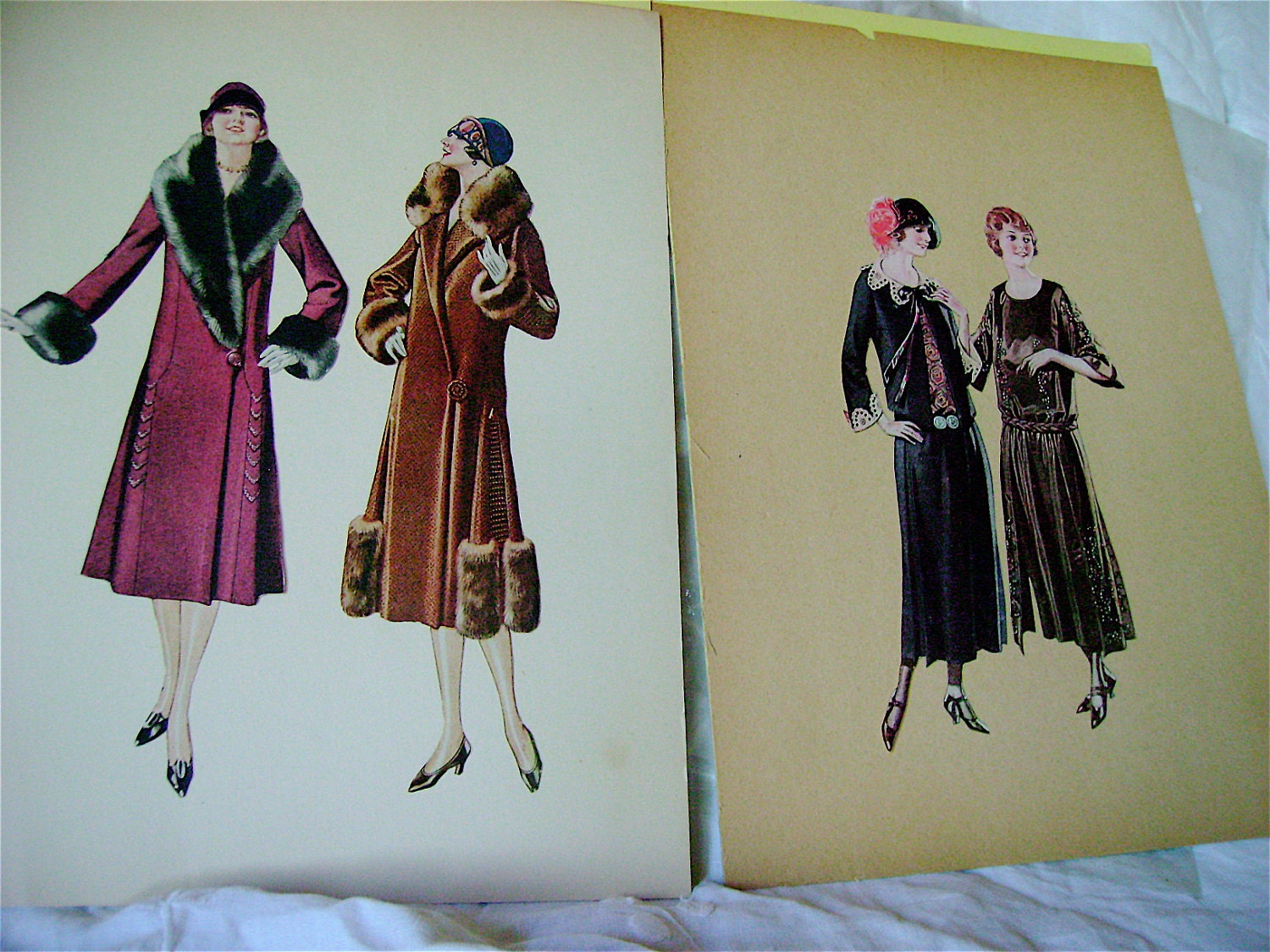 Vintage fashion plates of the 1920s - ready for framing