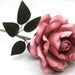 Pastel Pink Leather Rose, Wedding/3rd Anniversary Gift Long Stem Flower Valentine's Day 3rd Leather Anniversary